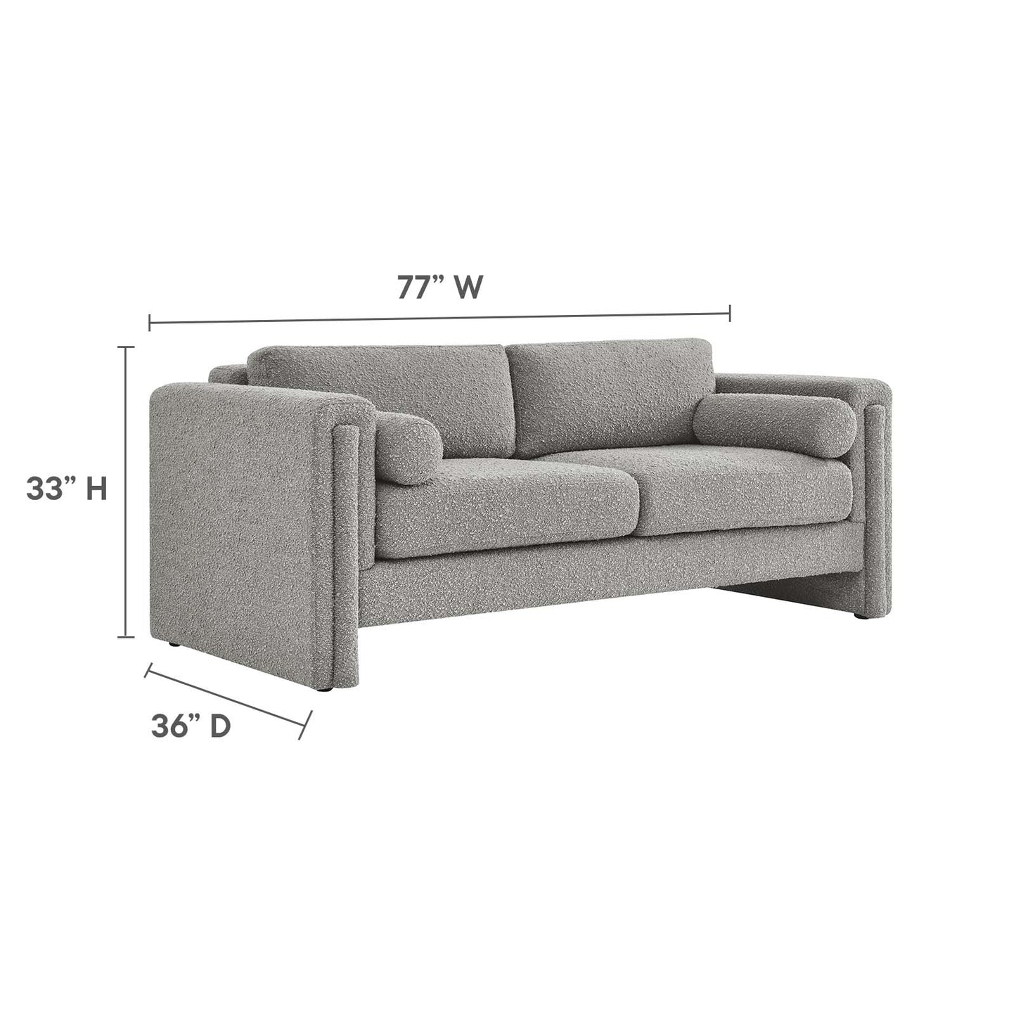 Visible Boucle Fabric Sofa By Modway - EEI-6378 | Sofas | Modishstore - 24