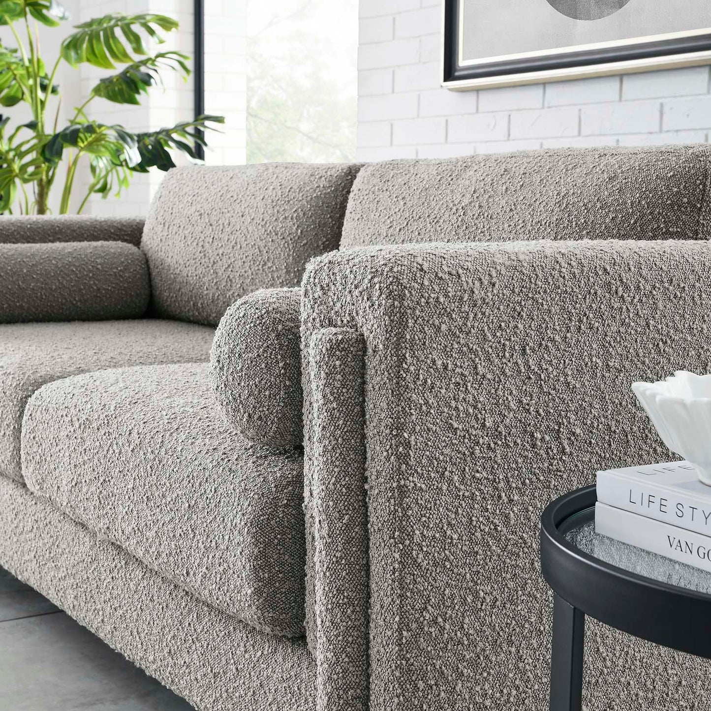 Visible Boucle Fabric Sofa By Modway - EEI-6378 | Sofas | Modishstore - 17