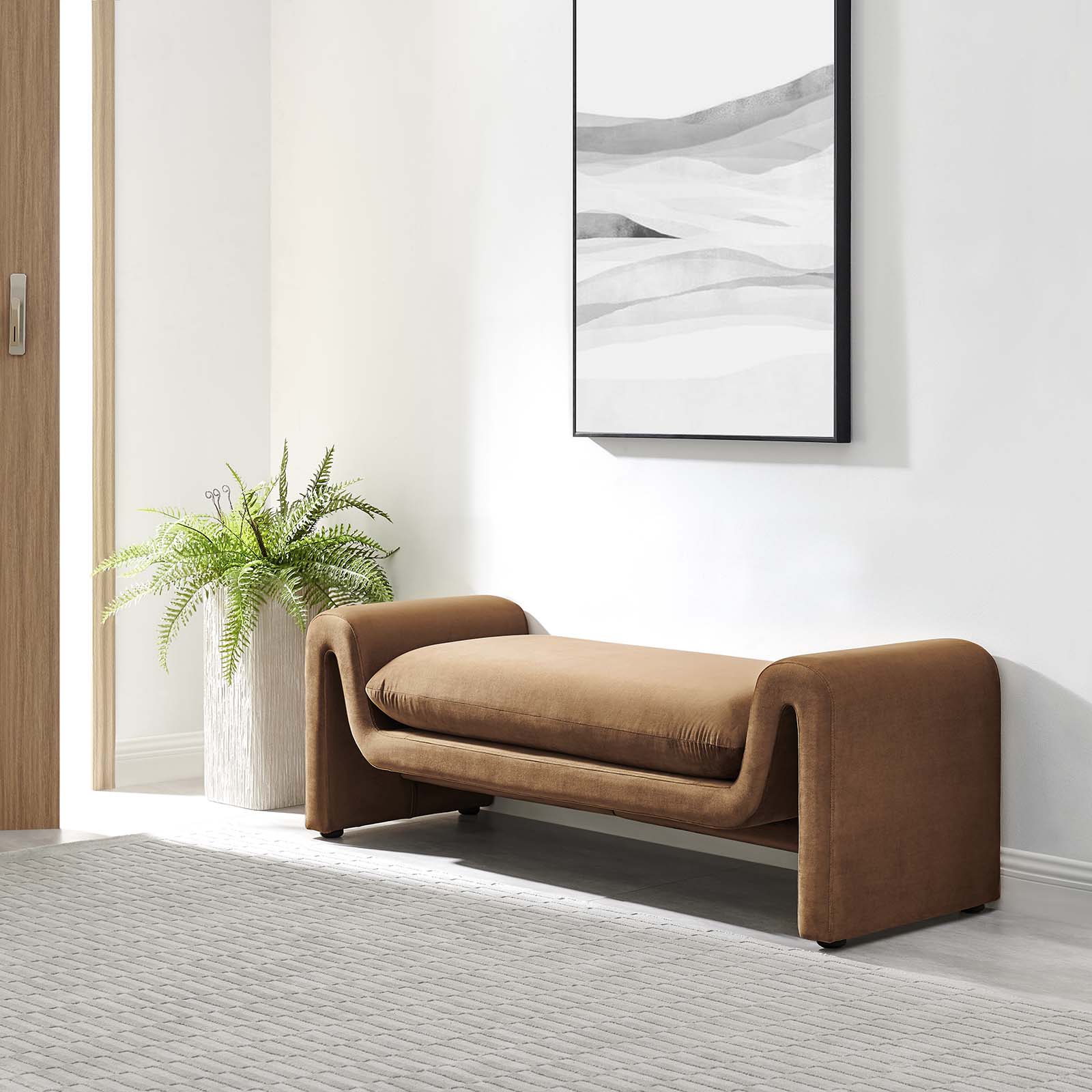 Waverly Performance Velvet Bench By Modway - EEI-6380 | Benches | Modishstore - 1