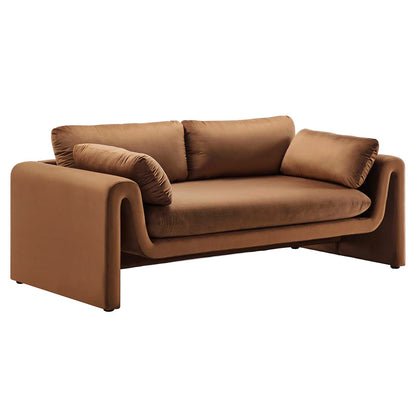 Waverly Performance Velvet Sofa By Modway - EEI-6382 | Sofas | Modishstore - 1