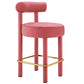 Toulouse Performance Velvet Counter Stool By Modway - EEI-6384 | Counter Stools | Modishstore - 2
