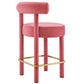 Toulouse Performance Velvet Counter Stool By Modway - EEI-6384 | Counter Stools | Modishstore - 4