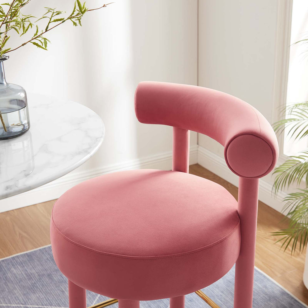 Toulouse Performance Velvet Bar Stool By Modway - EEI-6386 | Bar Stools | Modishstore - 1