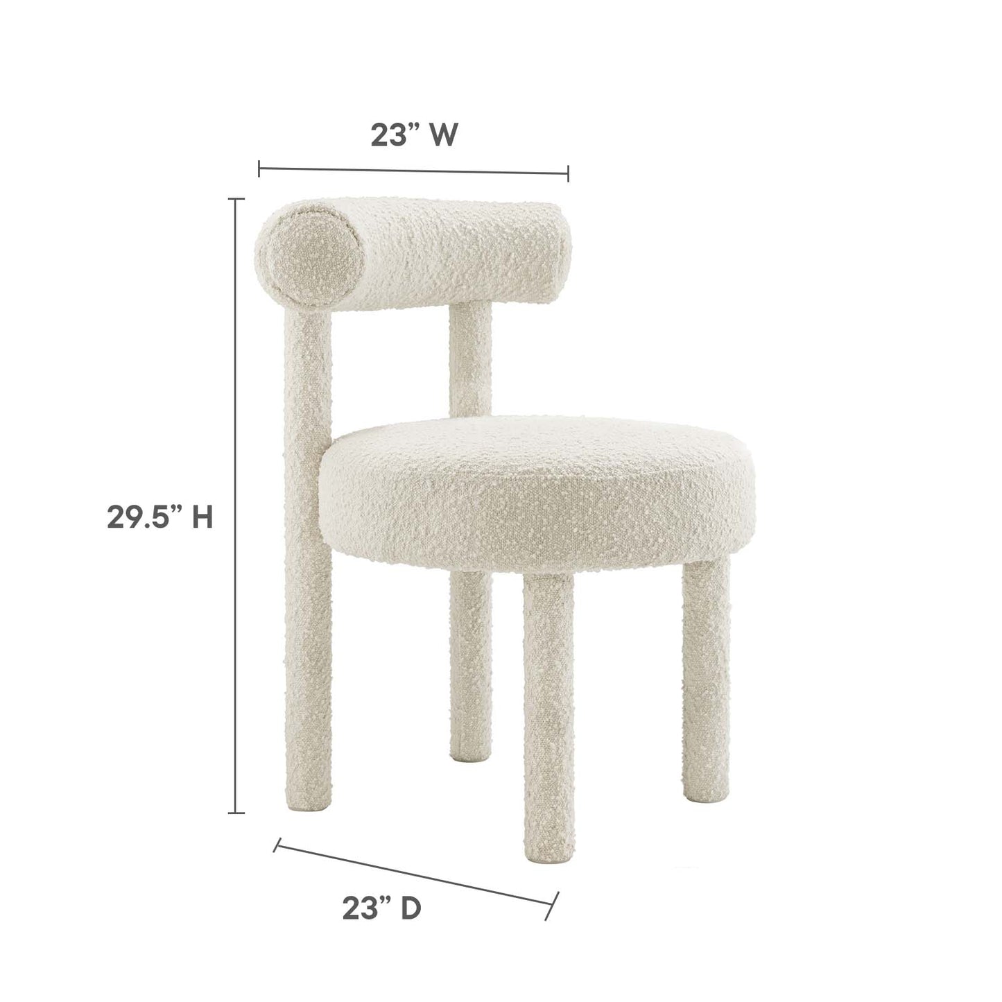 Toulouse Boucle Fabric Dining Chair By Modway - EEI-6387 | Dining Chairs | Modishstore - 16