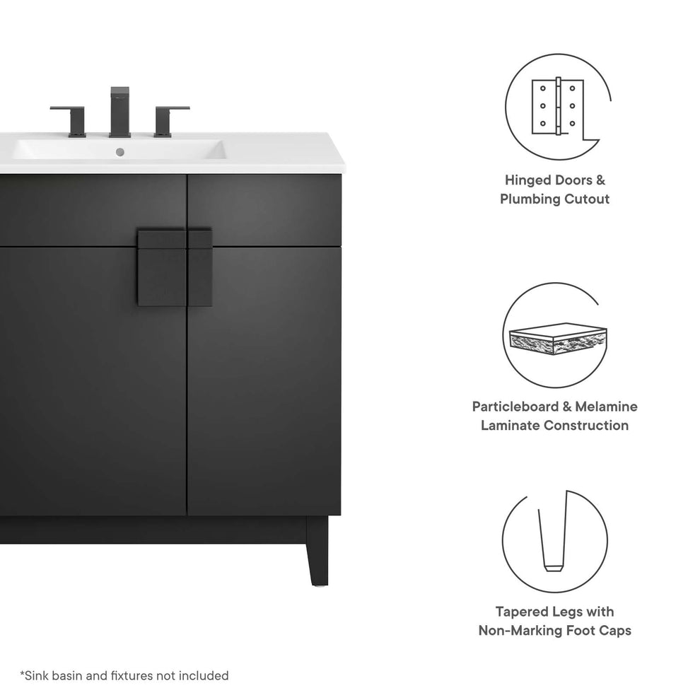 Miles 36” Bathroom Vanity Cabinet (Sink Basin Not Included) By Modway - EEI-6400 | Bathroom Accessories | Modishstore - 7