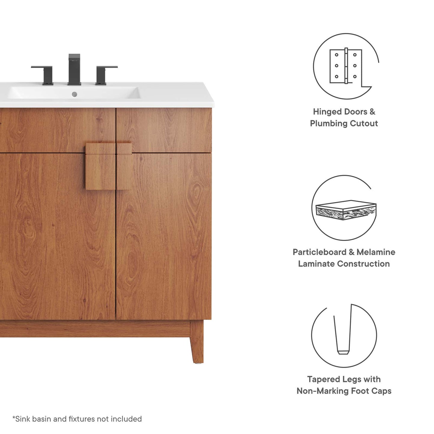 Miles 36” Bathroom Vanity Cabinet (Sink Basin Not Included) By Modway - EEI-6400 | Bathroom Accessories | Modway - 23