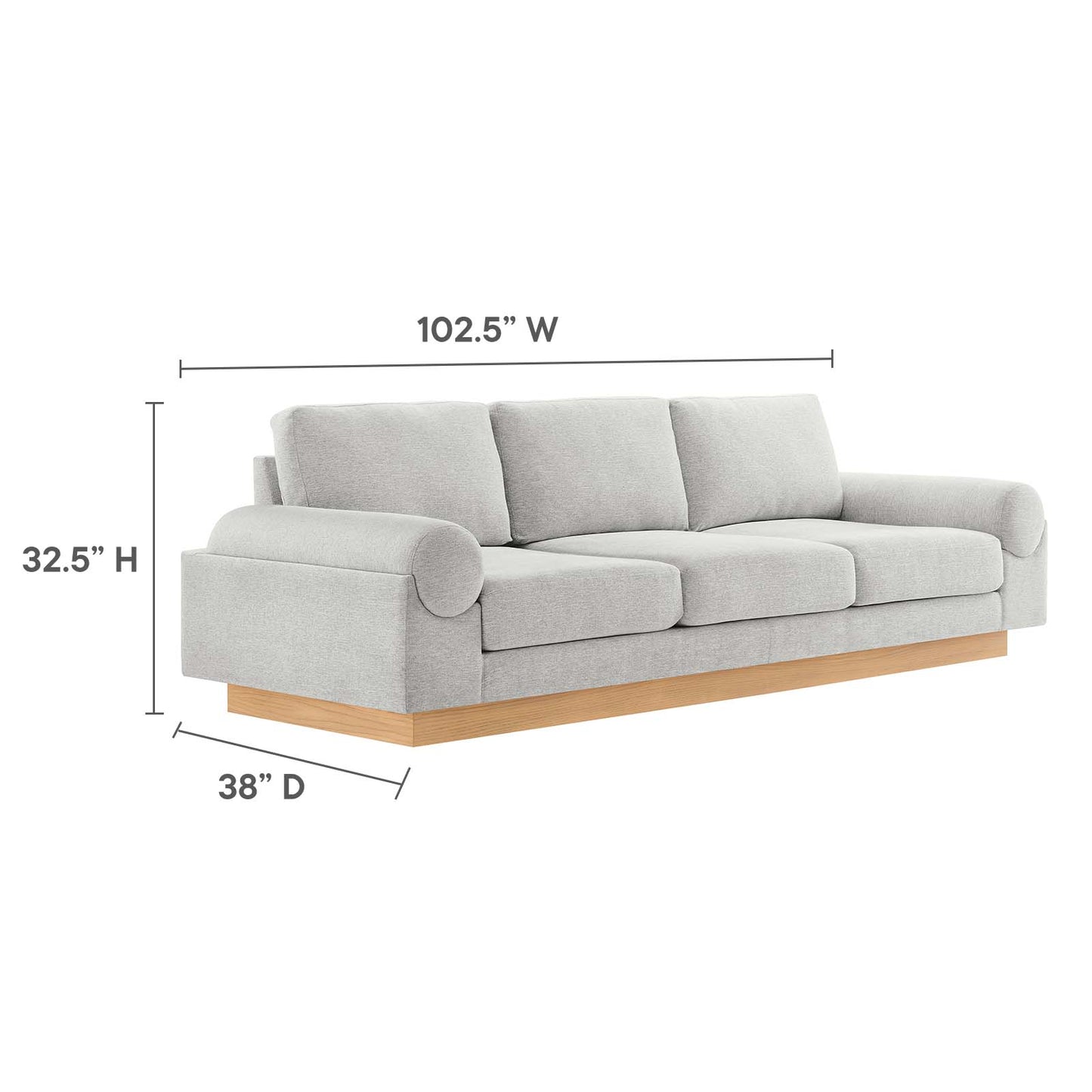 Oasis Upholstered Fabric Sofa By Modway - EEI-6401 | Sofas | Modishstore - 23