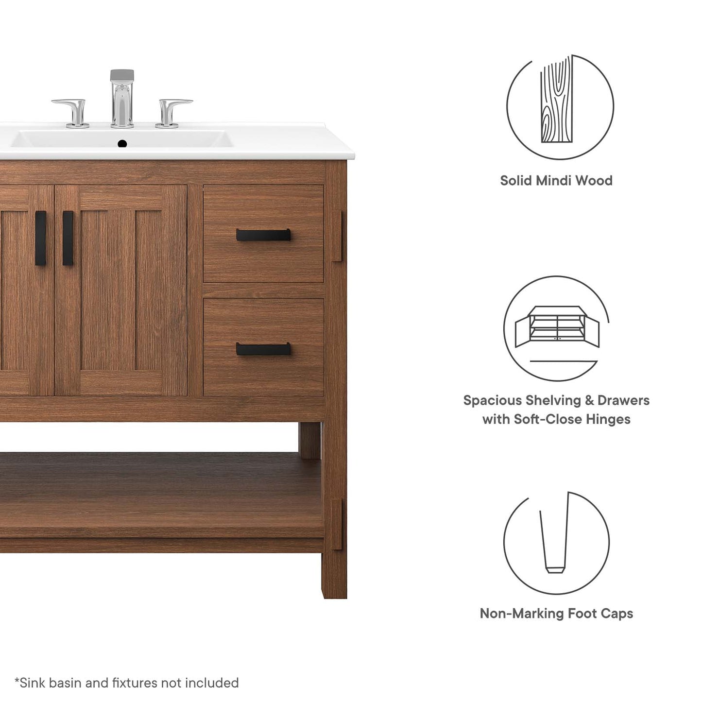 Ashlyn 36” Wood Bathroom Vanity Cabinet (Sink Basin Not Included) By Modway - EEI-6404 | Bathroom Accessories | Modway - 10