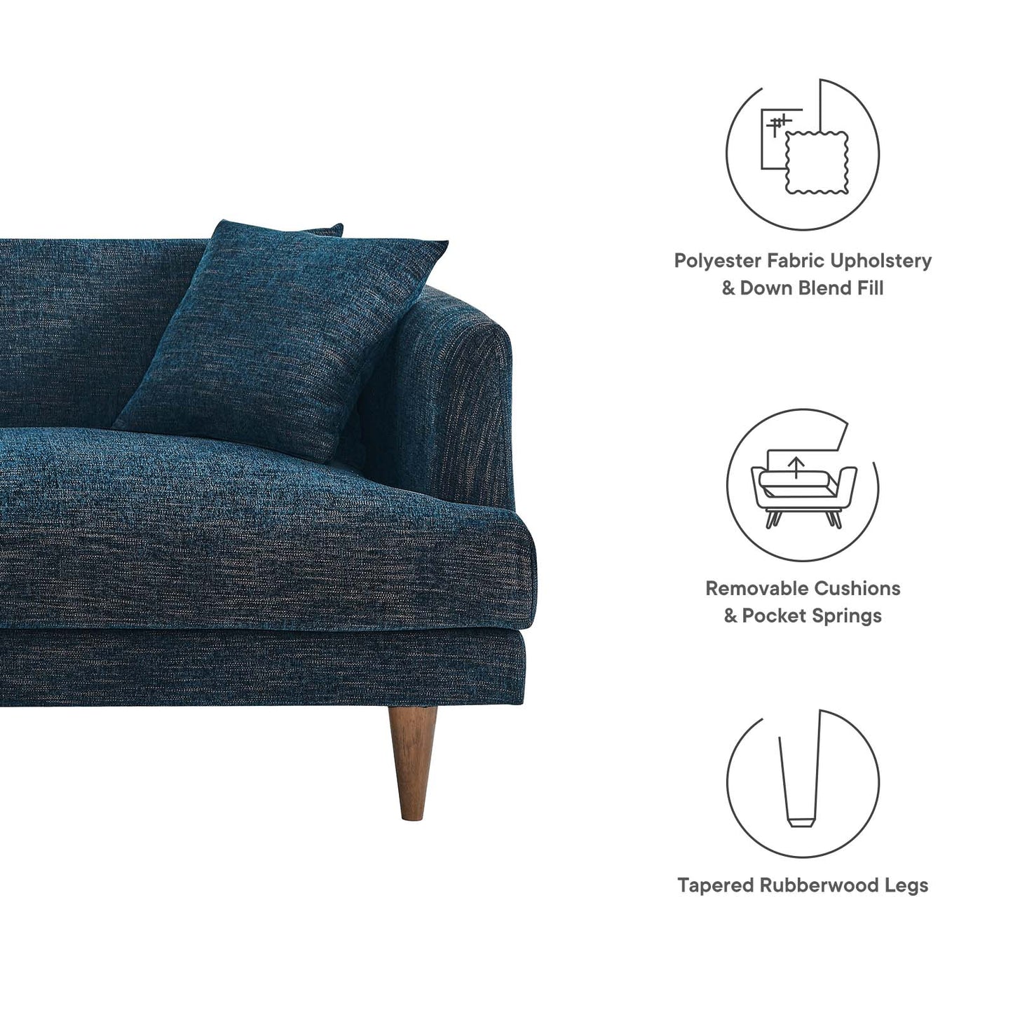 Zoya Down Filled Overstuffed Sofa By Modway - EEI-6405 | Sofas | Modishstore - 6