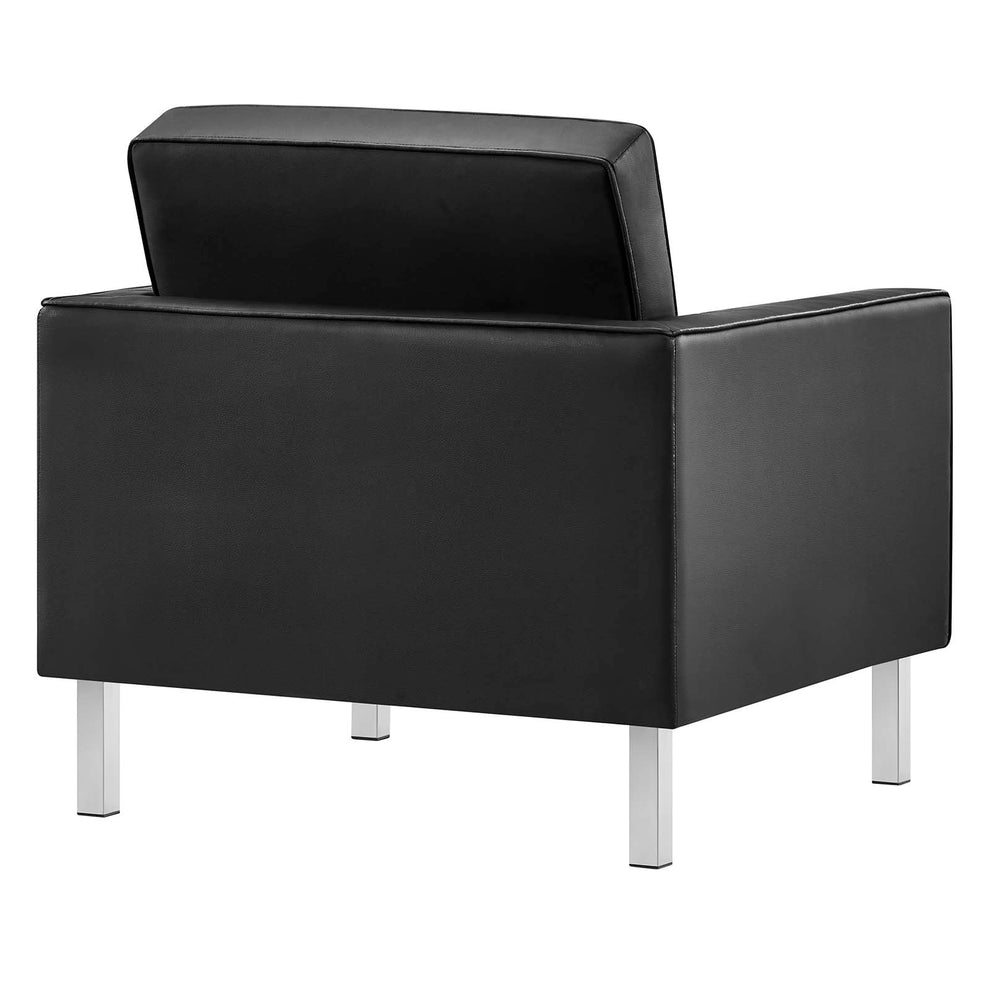 Loft Tufted Vegan Leather Armchair and Ottoman Set By Modway - EEI-6409 | Armchairs | Modishstore - 6