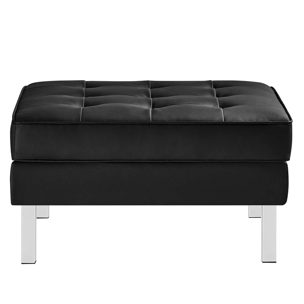 Loft Tufted Vegan Leather Armchair and Ottoman Set By Modway - EEI-6409 | Armchairs | Modishstore - 8