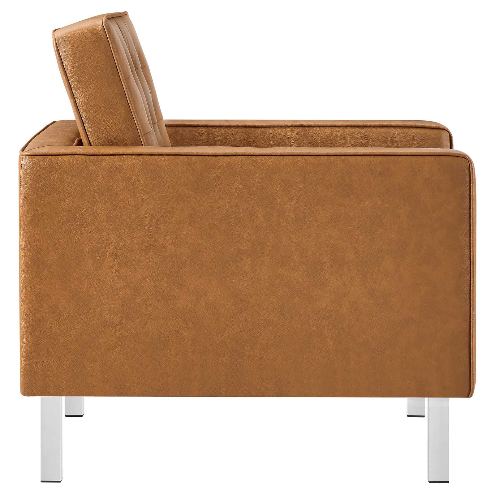 Loft Tufted Vegan Leather Armchair and Ottoman Set By Modway - EEI-6409 | Armchairs | Modishstore - 15