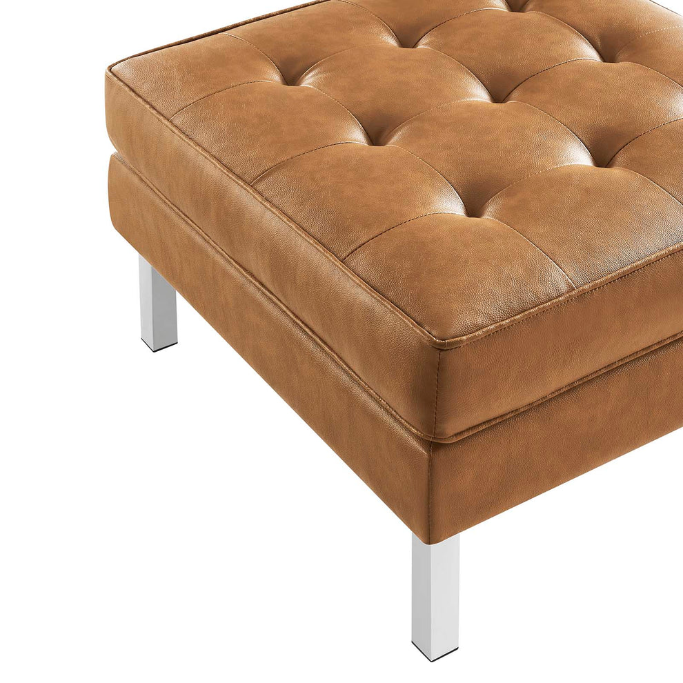 Loft Tufted Vegan Leather Armchair and Ottoman Set By Modway - EEI-6409 | Armchairs | Modishstore - 19