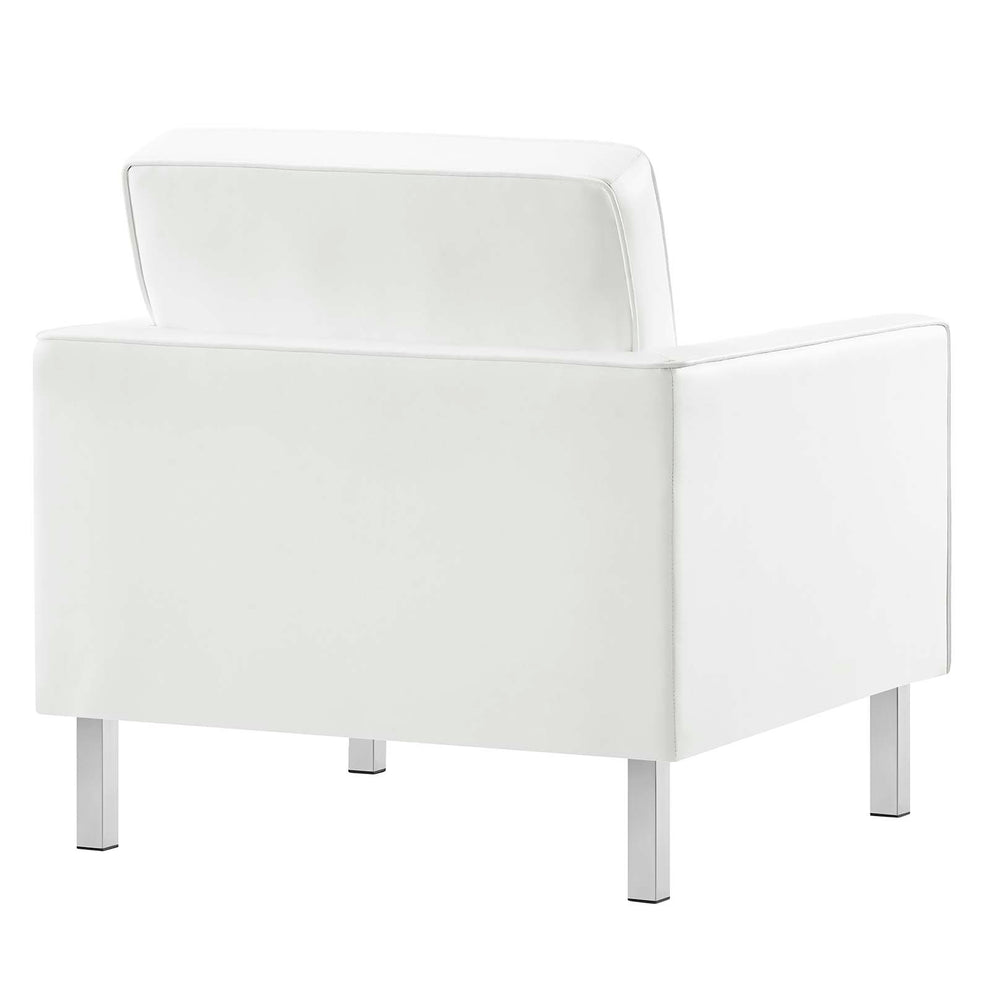 Loft Tufted Vegan Leather Armchair and Ottoman Set By Modway - EEI-6409 | Armchairs | Modishstore - 26