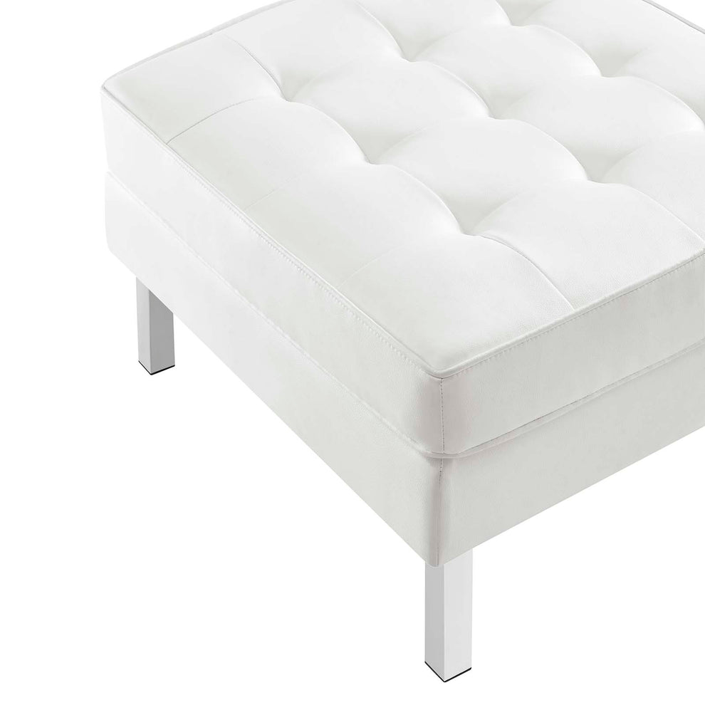 Loft Tufted Vegan Leather Armchair and Ottoman Set By Modway - EEI-6409 | Armchairs | Modishstore - 29