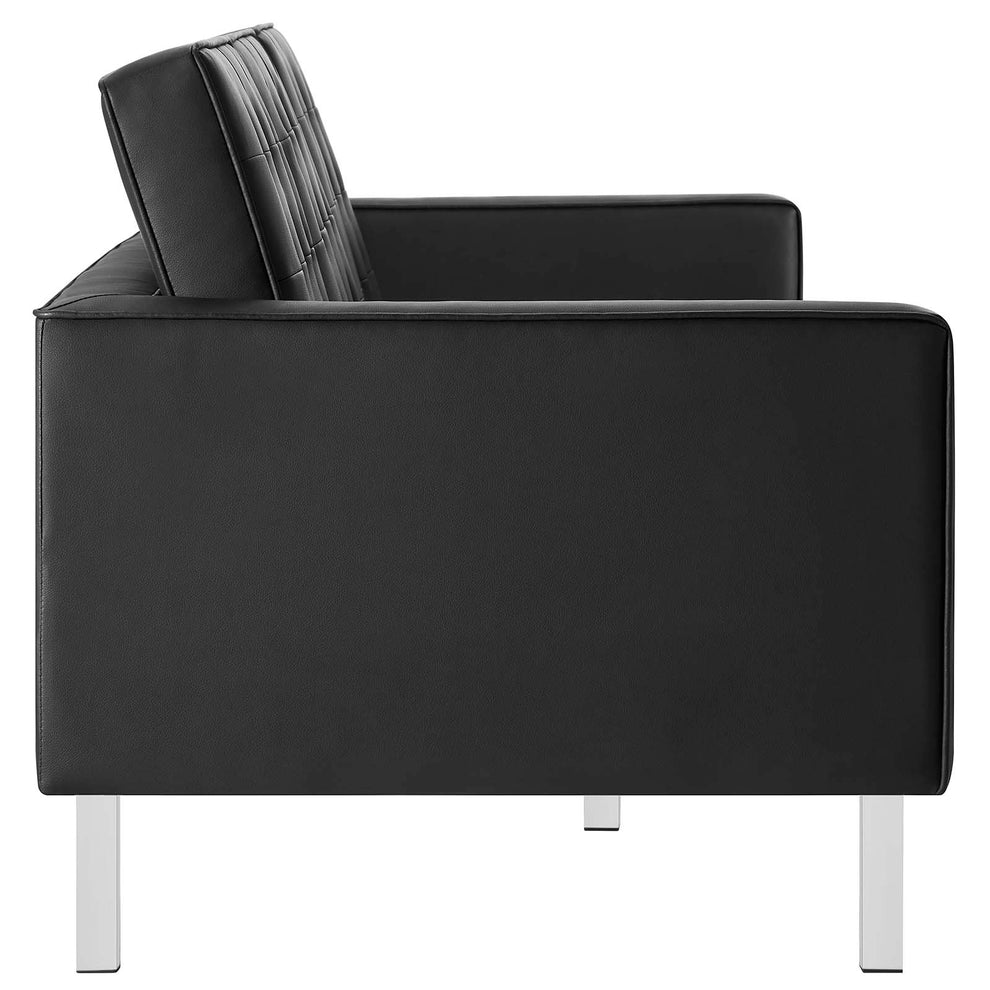 Loft Tufted Vegan Leather Sofa and Ottoman Set By Modway - EEI-6410 | Sofas | Modishstore - 5