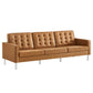 Loft Tufted Vegan Leather Sofa and Ottoman Set By Modway - EEI-6410 | Sofas | Modishstore - 14