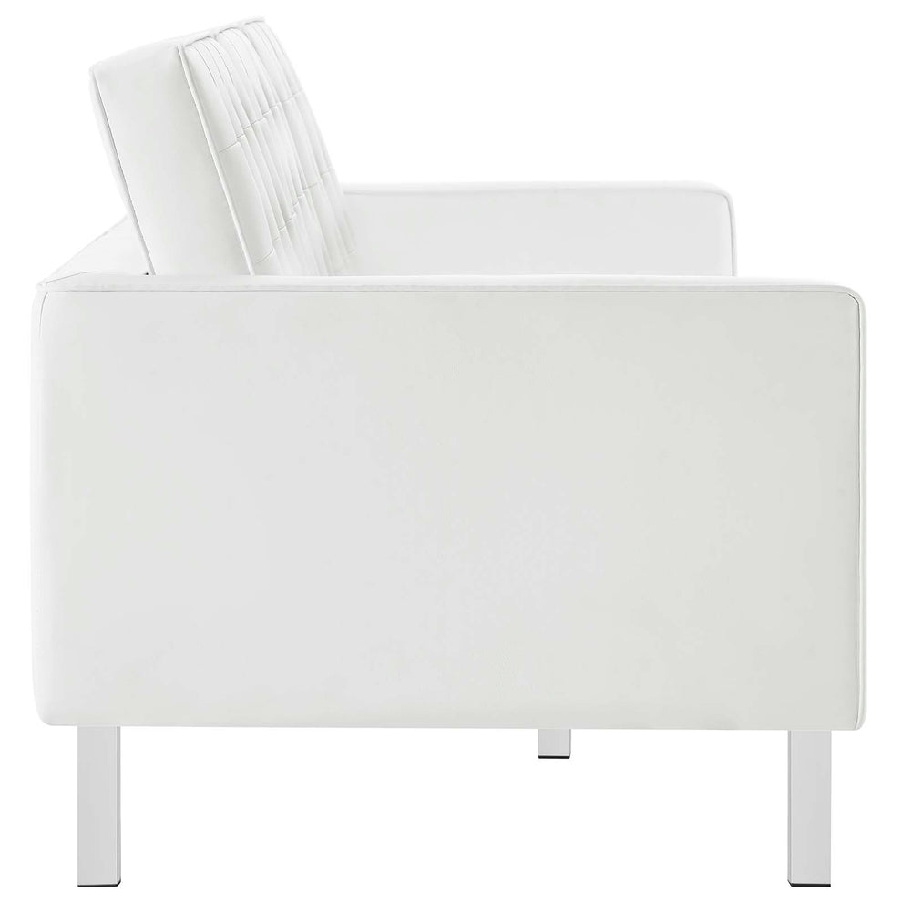 Loft Tufted Vegan Leather Sofa and Ottoman Set By Modway - EEI-6410 | Sofas | Modishstore - 25