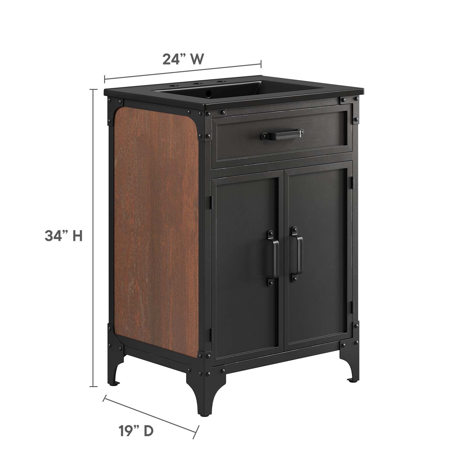 Steamforge 24" Bathroom Vanity By Modway - EEI-6414 | Bathroom Accessories | Modishstore - 5