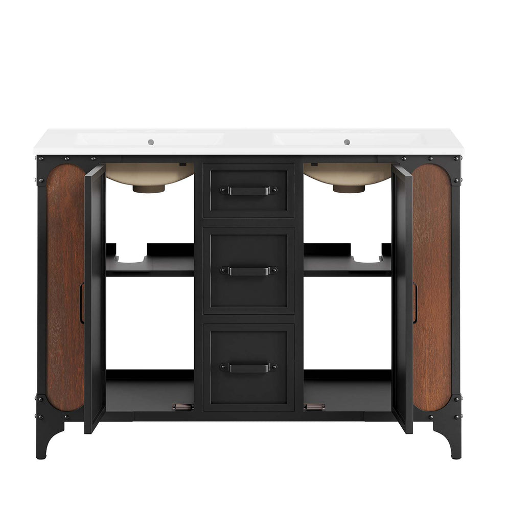 Steamforge 48" Double Sink Bathroom Vanity By Modway - EEI-6421 | Bathroom Accessories | Modishstore - 3
