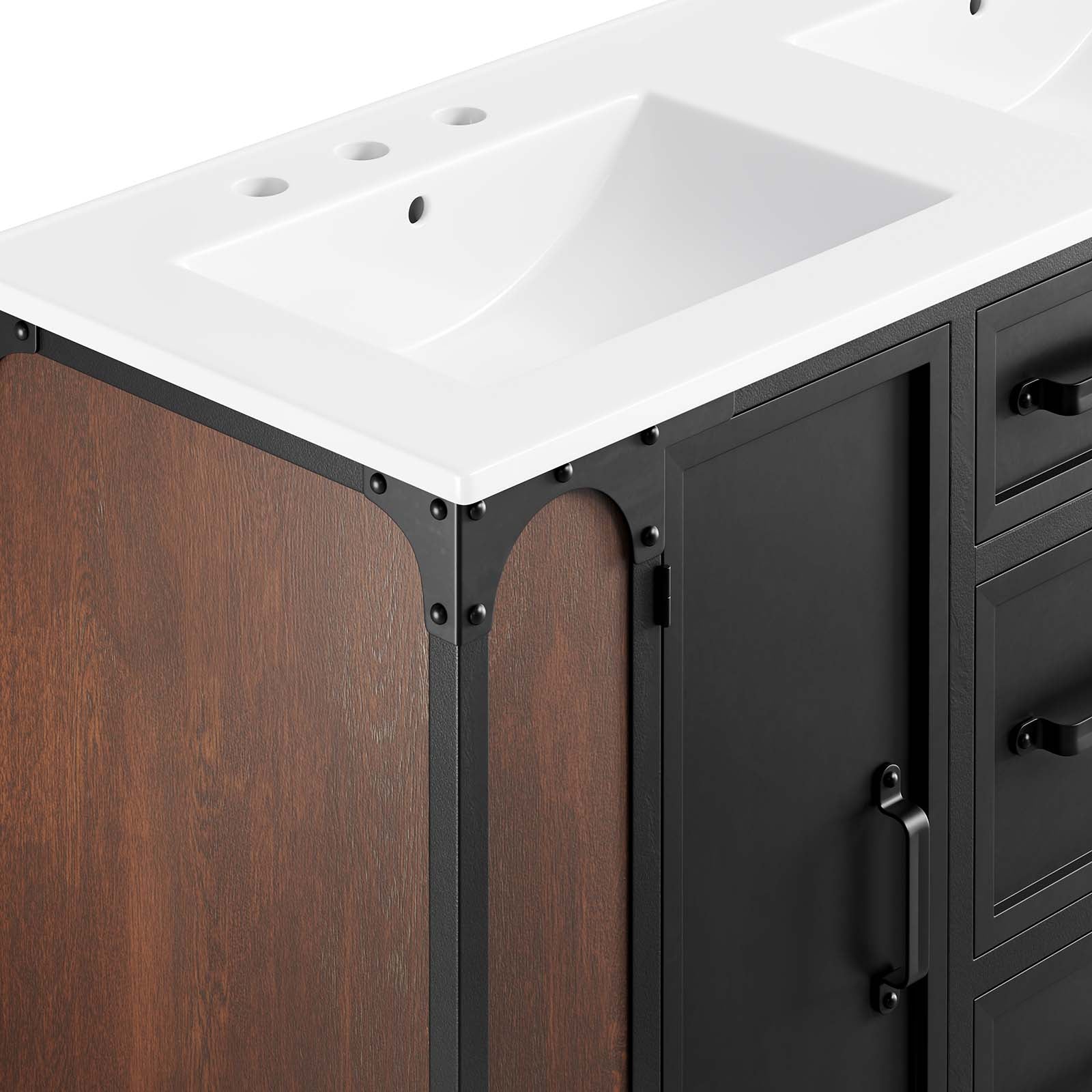 Steamforge 48" Double Sink Bathroom Vanity By Modway - EEI-6421 | Bathroom Accessories | Modway - 5