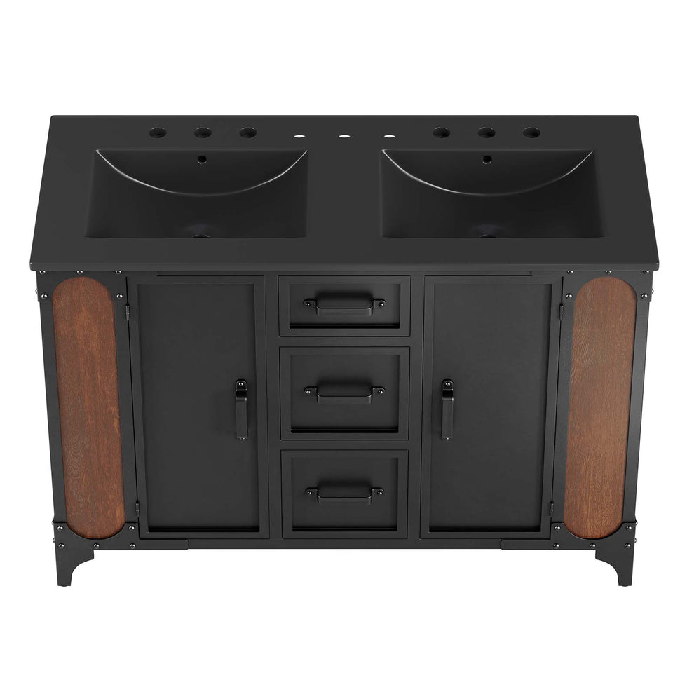 Steamforge 48" Double Sink Bathroom Vanity By Modway - EEI-6422 | Bathroom Accessories | Modishstore - 2