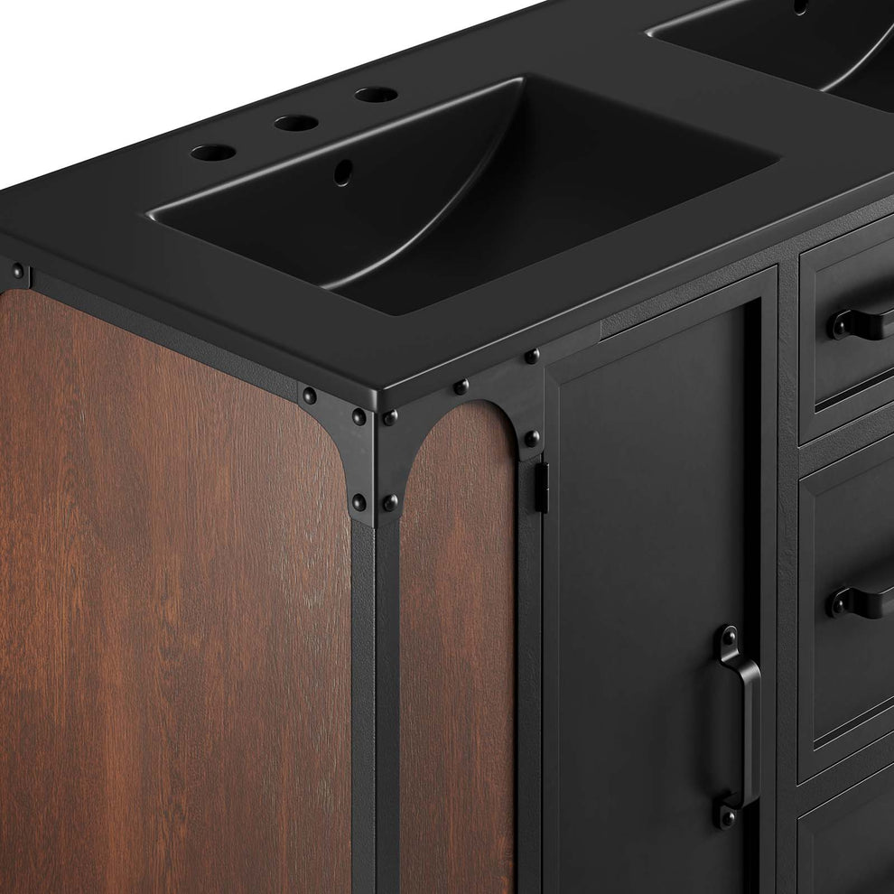 Steamforge 48" Double Sink Bathroom Vanity By Modway - EEI-6422 | Bathroom Accessories | Modishstore - 5