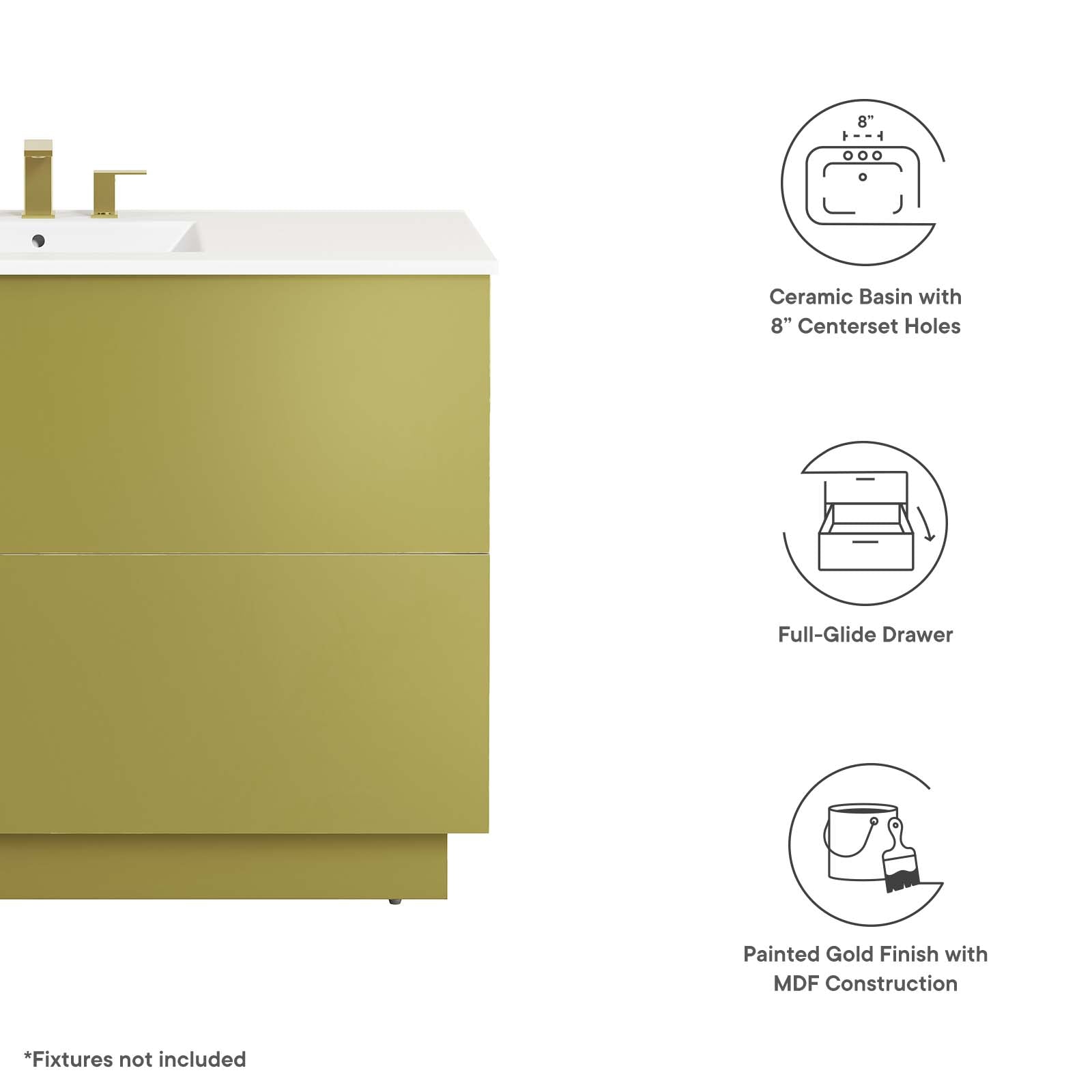 Quantum 48" Single Sink Bathroom Vanity By Modway - EEI-6431 | Bathroom Accessories | Modishstore - 6