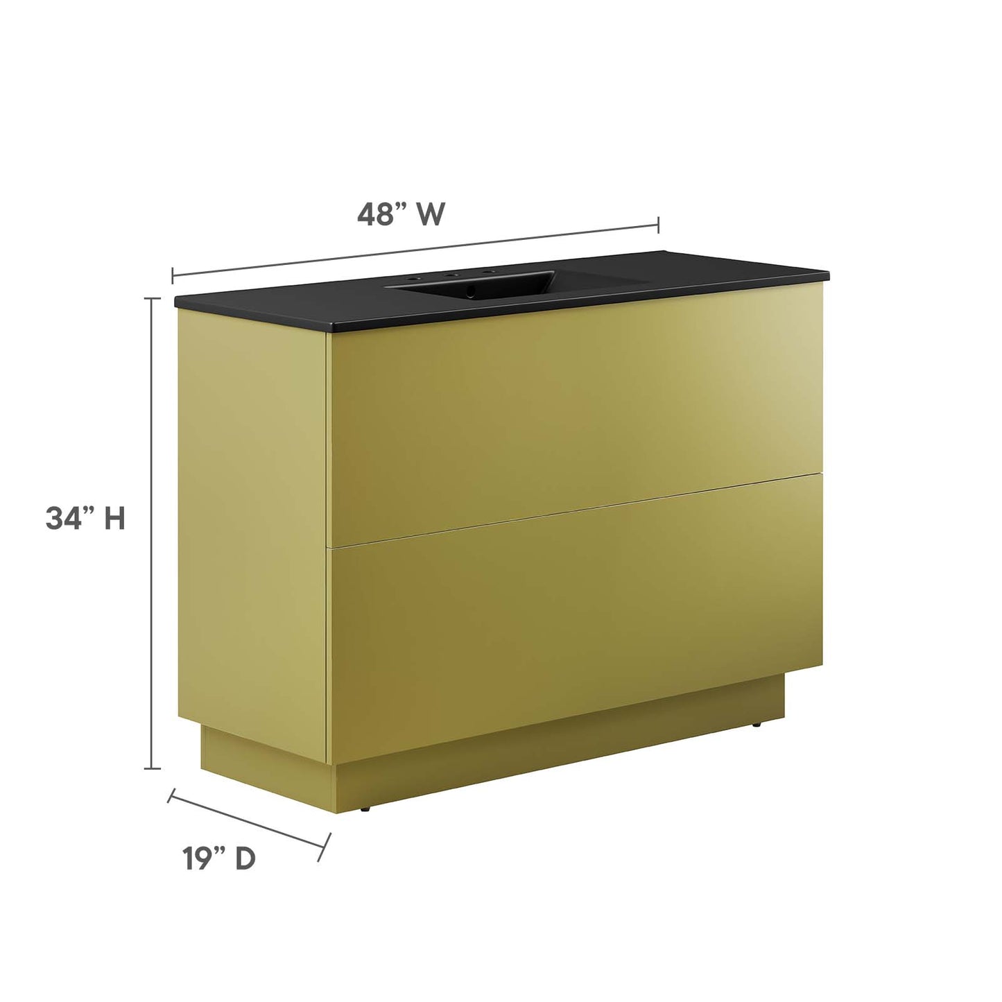 Quantum 48" Single Sink Bathroom Vanity By Modway - EEI-6432 | Bathroom Accessories | Modishstore - 5