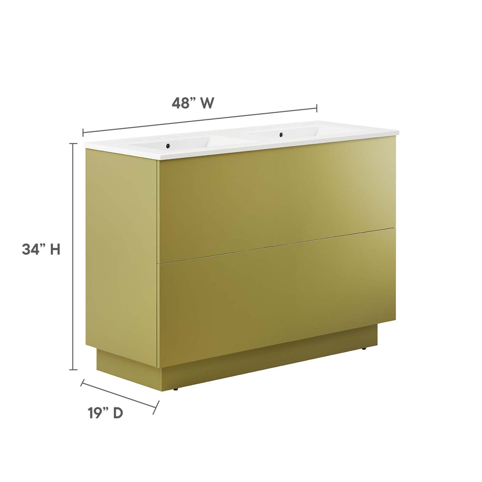Quantum 48" Double Sink Bathroom Vanity By Modway - EEI-6433 | Bathroom Accessories | Modishstore - 5