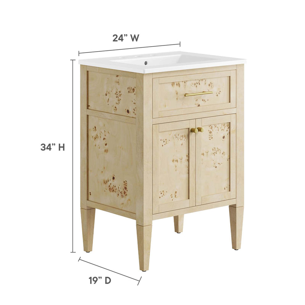 Elysian 24" Wood Bathroom Vanity By Modway - EEI-6439 | Bathroom Accessories | Modishstore - 6