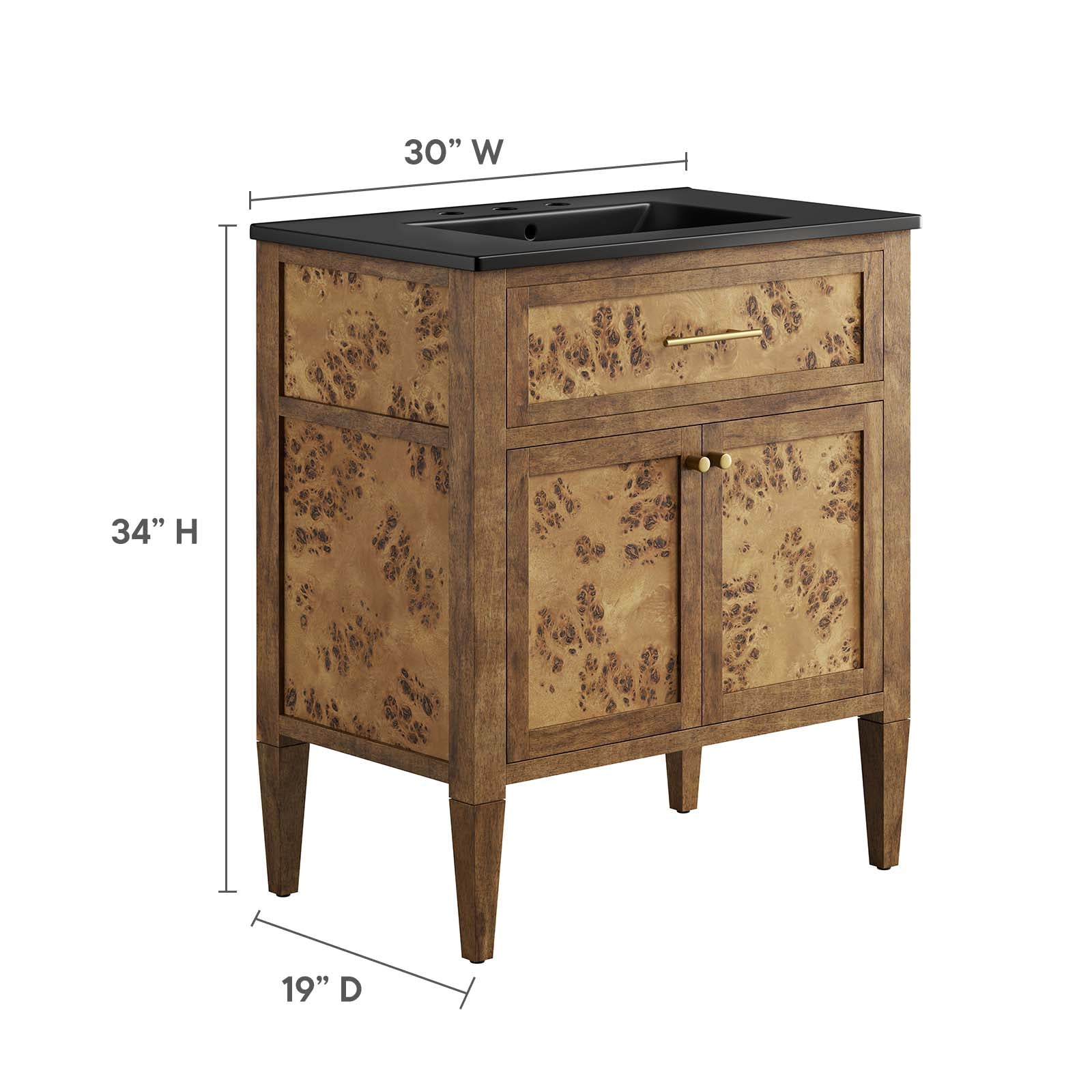 Elysian 30" Wood Bathroom Vanity By Modway - EEI-6446 | Bathroom Accessories | Modishstore - 6