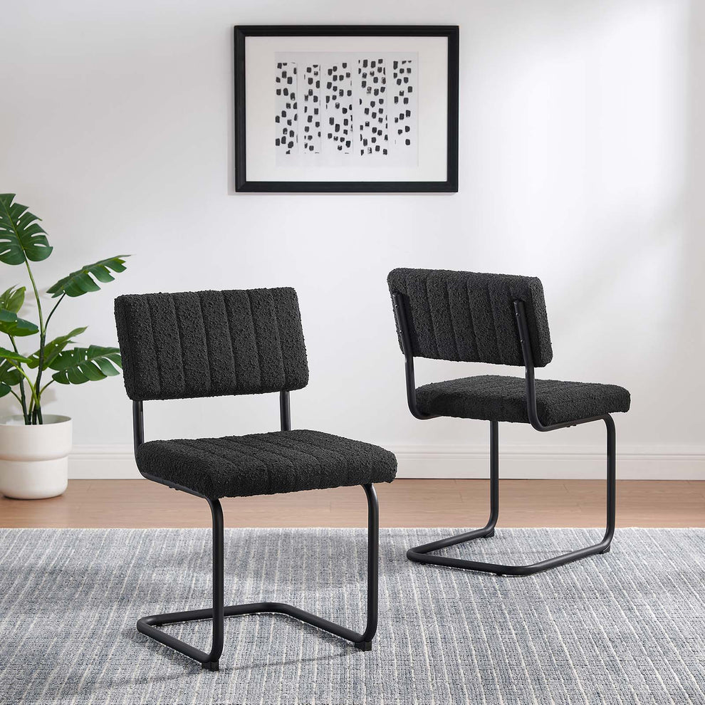 Parity Boucle Dining Side Chairs - Set of 2 By Modway - EEI-6469 | Dining Chairs | Modishstore - 1