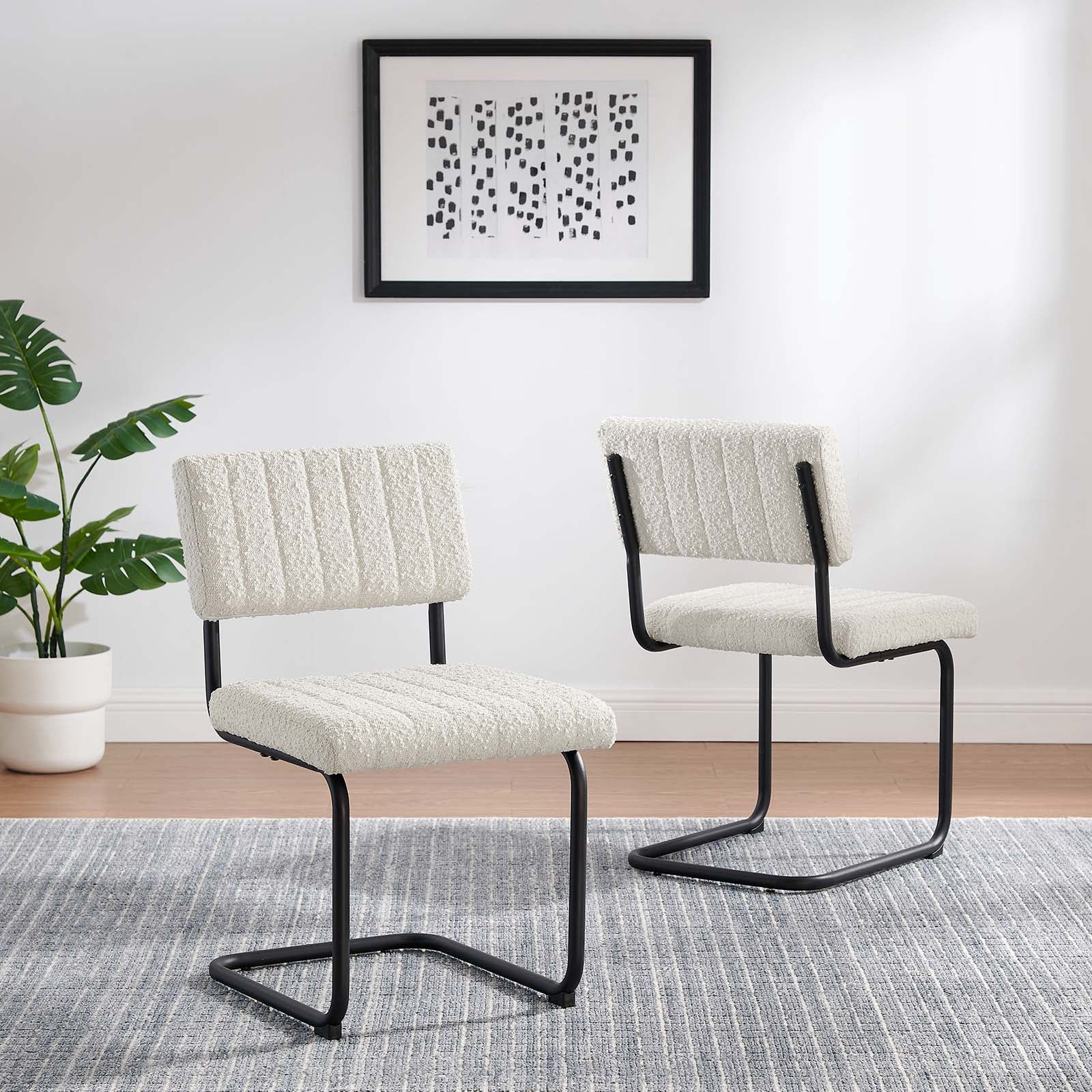 Parity Boucle Dining Side Chairs - Set of 2 By Modway - EEI-6469 | Dining Chairs | Modishstore - 13