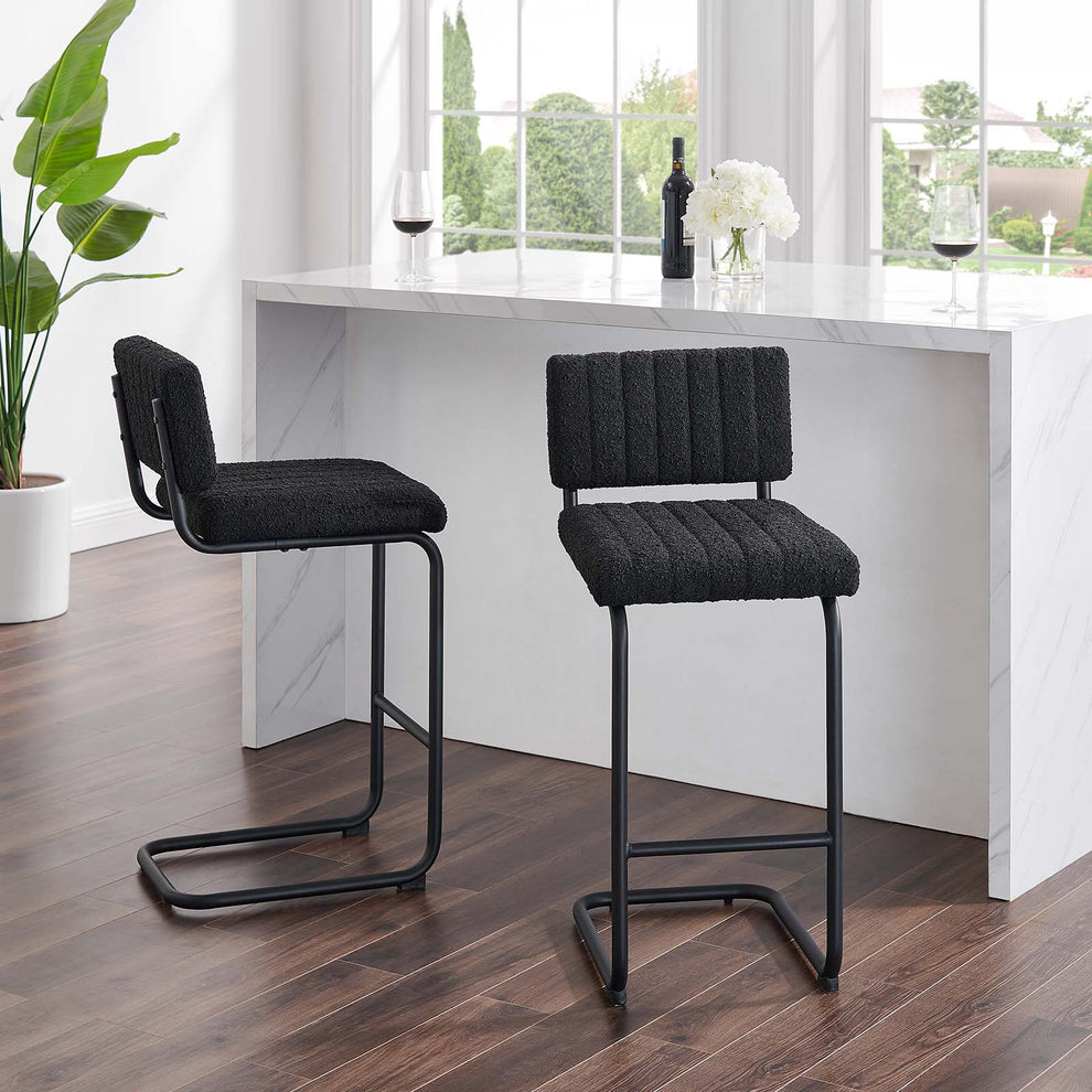 Parity Boucle Counter Stools - Set of 2 By Modway - EEI-6471 | Bar Stools | Modishstore - 1