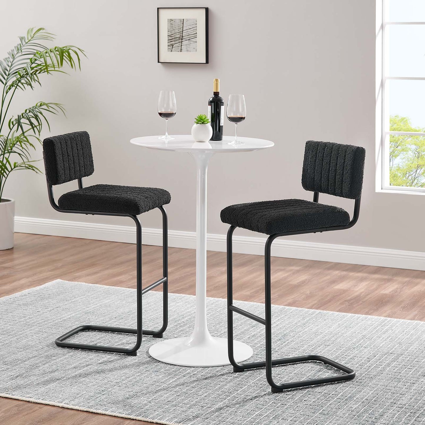 Parity Boucle Bar Stools - Set of 2 By Modway - EEI-6473 | Bar Stools | Modishstore - 1