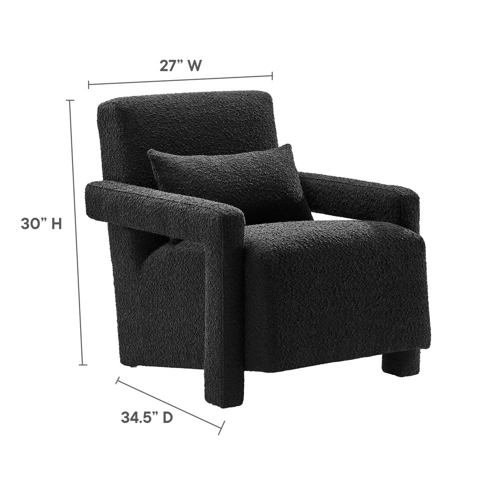 Mirage Boucle Upholstered Armchair By Modway - EEI-6475 | Armchairs | Modishstore - 8