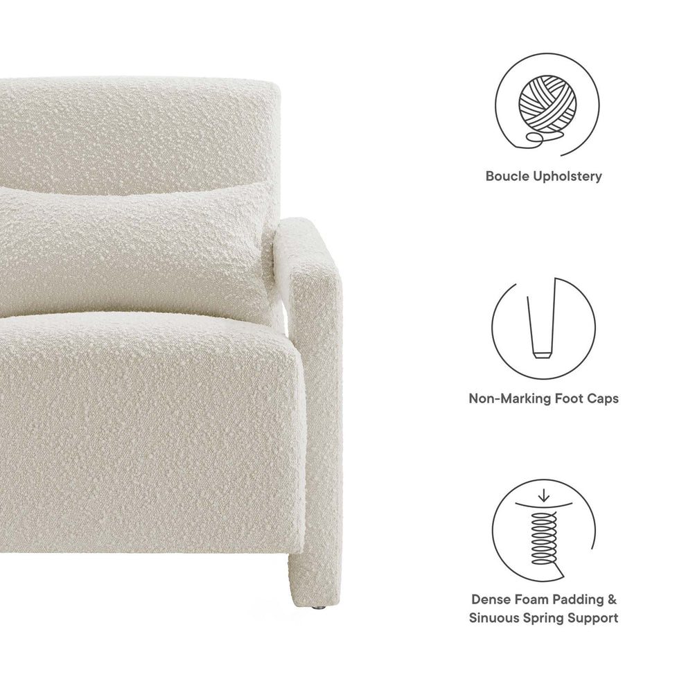 Mirage Boucle Upholstered Armchair By Modway - EEI-6475 | Armchairs | Modishstore - 15