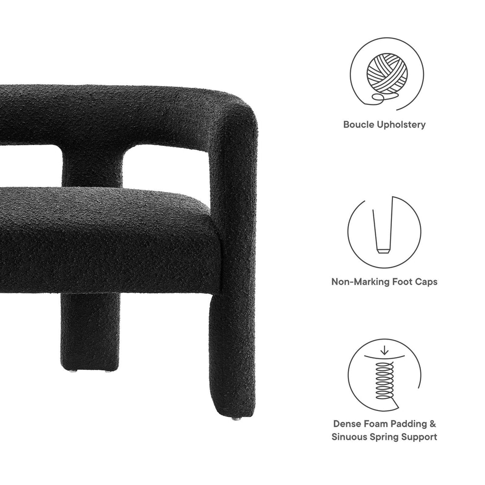Kayla Boucle Upholstered Loveseat By Modway - EEI-6477 | Loveseats | Modishstore - 7