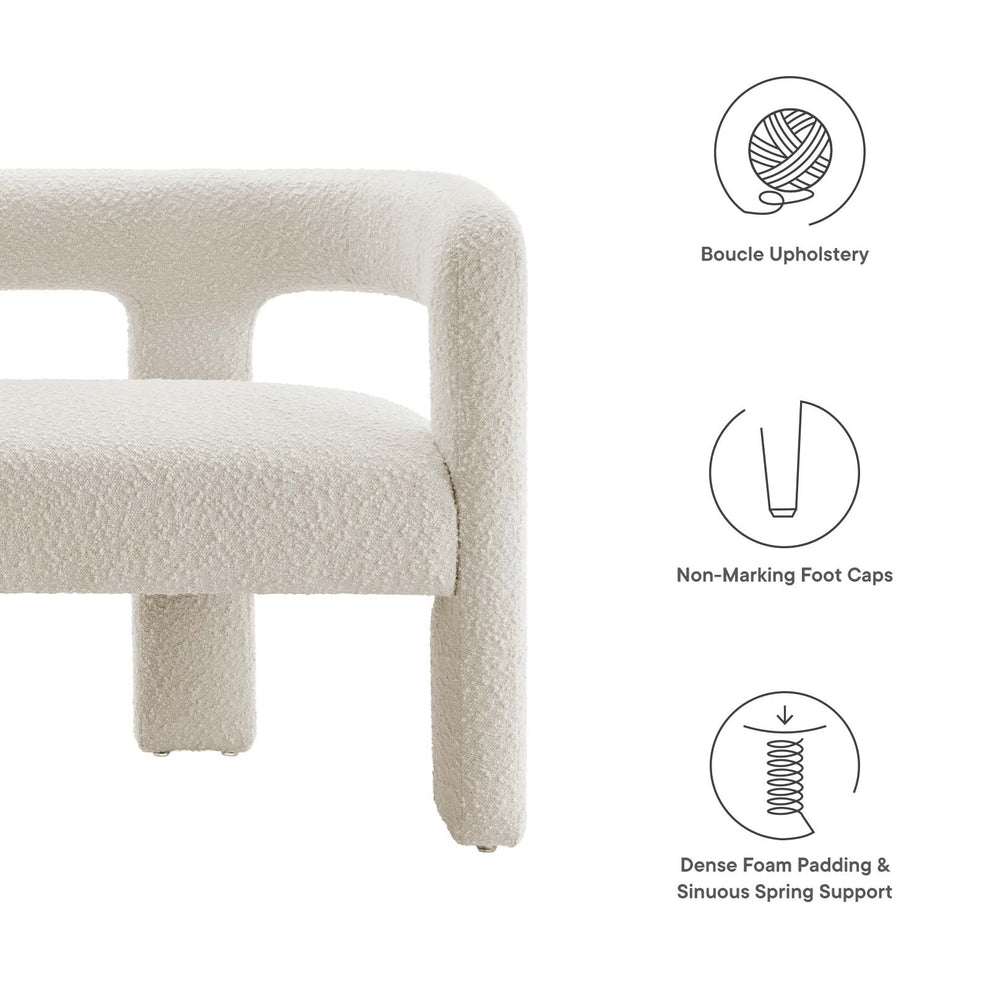 Kayla Boucle Upholstered Loveseat By Modway - EEI-6477 | Loveseats | Modishstore - 15