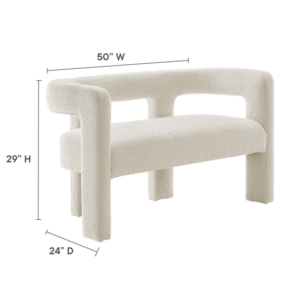 Kayla Boucle Upholstered Loveseat By Modway - EEI-6477 | Loveseats | Modishstore - 16