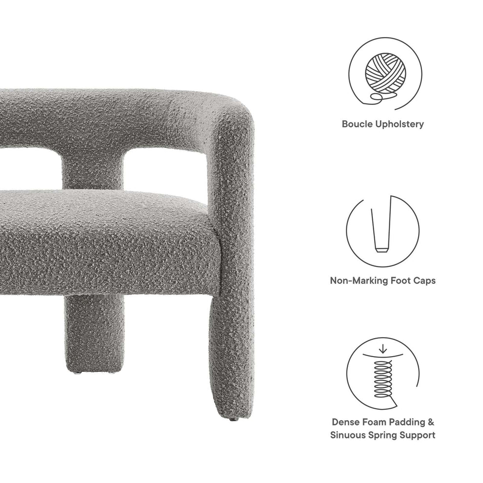 Kayla Boucle Upholstered Loveseat By Modway - EEI-6477 | Loveseats | Modishstore - 23