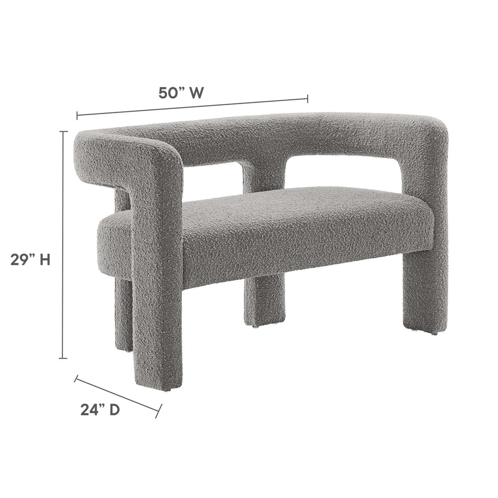 Kayla Boucle Upholstered Loveseat By Modway - EEI-6477 | Loveseats | Modishstore - 24