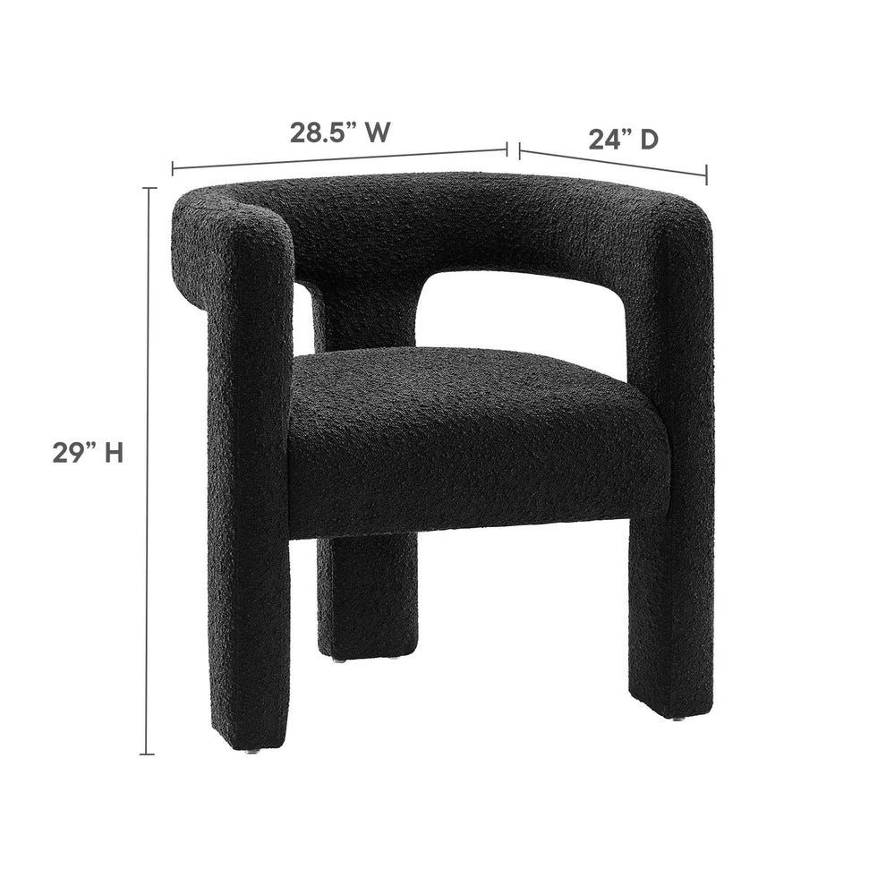 Kayla Boucle Upholstered Armchair By Modway - EEI-6479 | Armchairs | Modishstore - 8