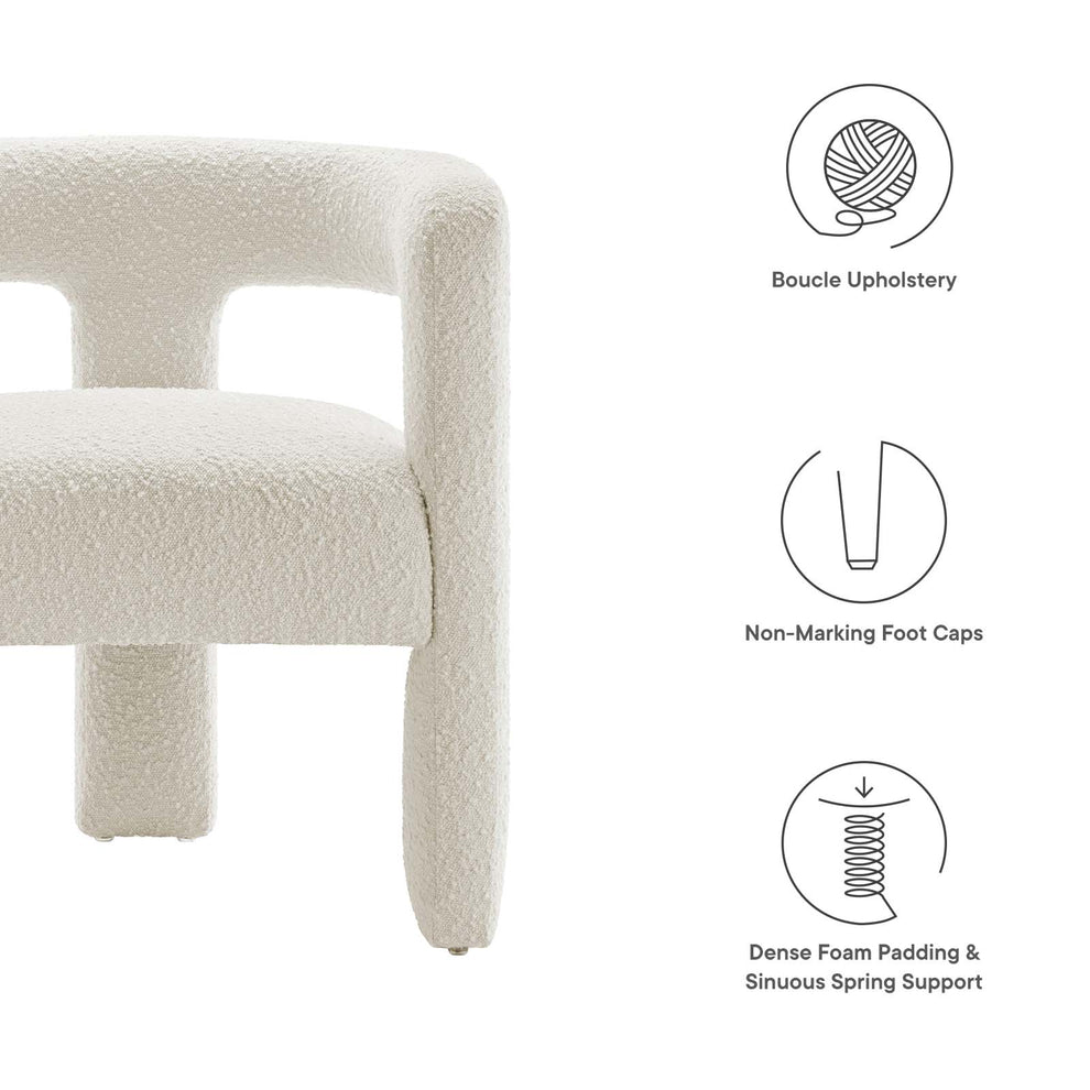 Kayla Boucle Upholstered Armchair By Modway - EEI-6479 | Armchairs | Modishstore - 15