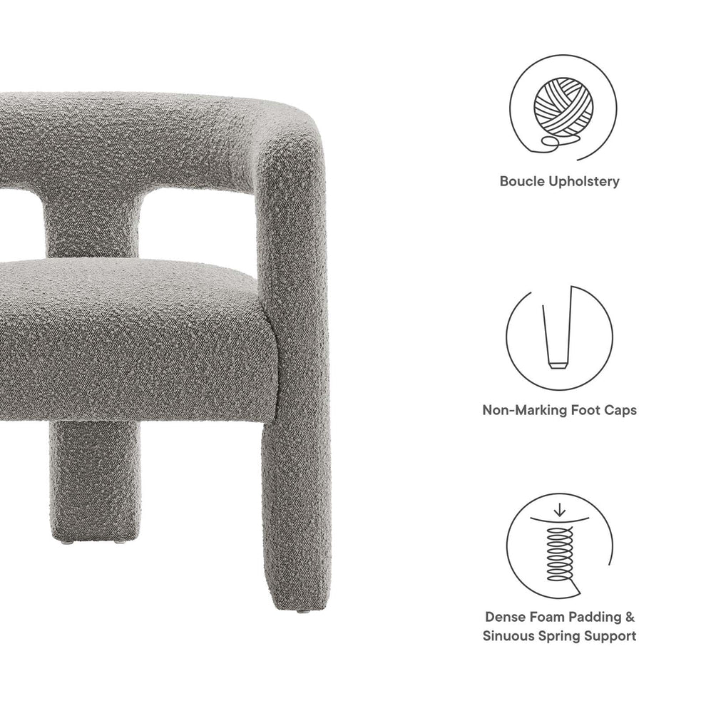 Kayla Boucle Upholstered Armchair By Modway - EEI-6479 | Armchairs | Modishstore - 23