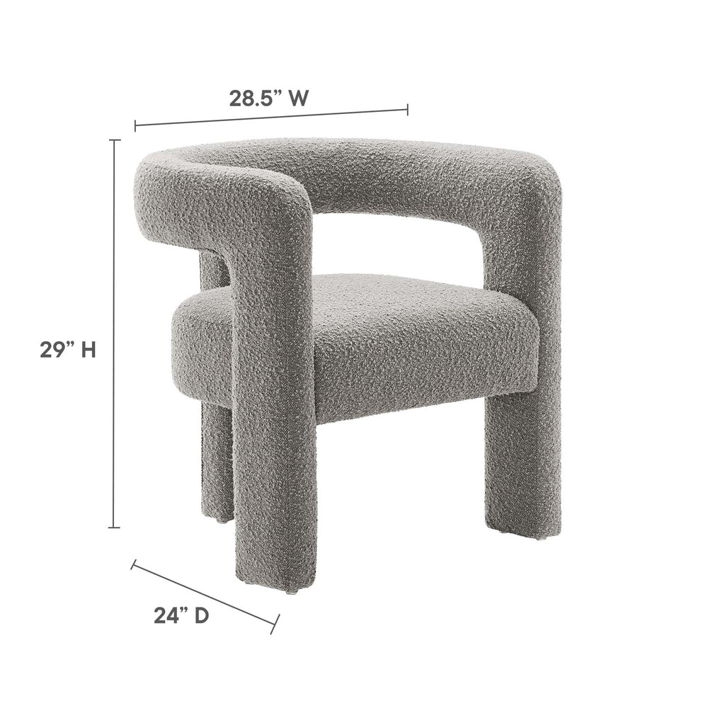 Kayla Boucle Upholstered Armchair By Modway - EEI-6479 | Armchairs | Modishstore - 24