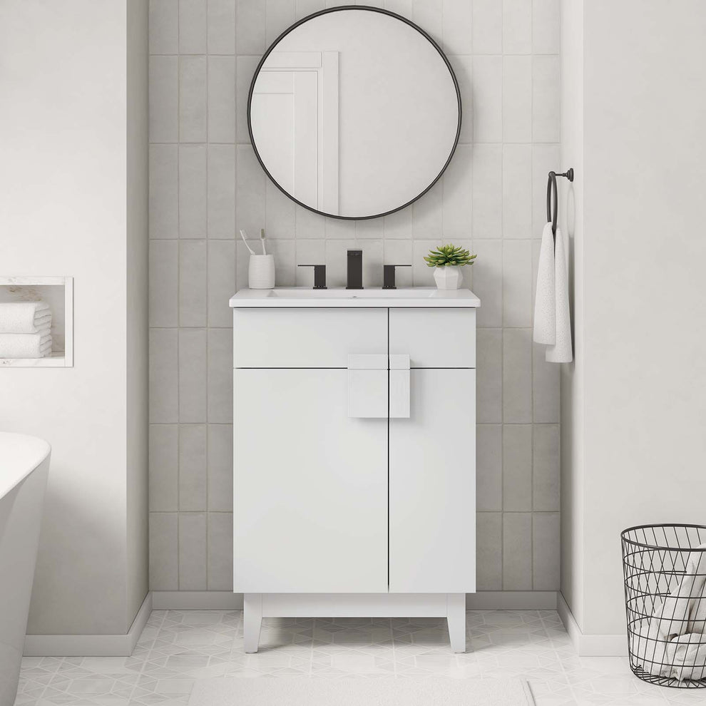 Miles 24” Bathroom Vanity By Modway - EEI-6482 | Bathroom Accessories | Modishstore - 32