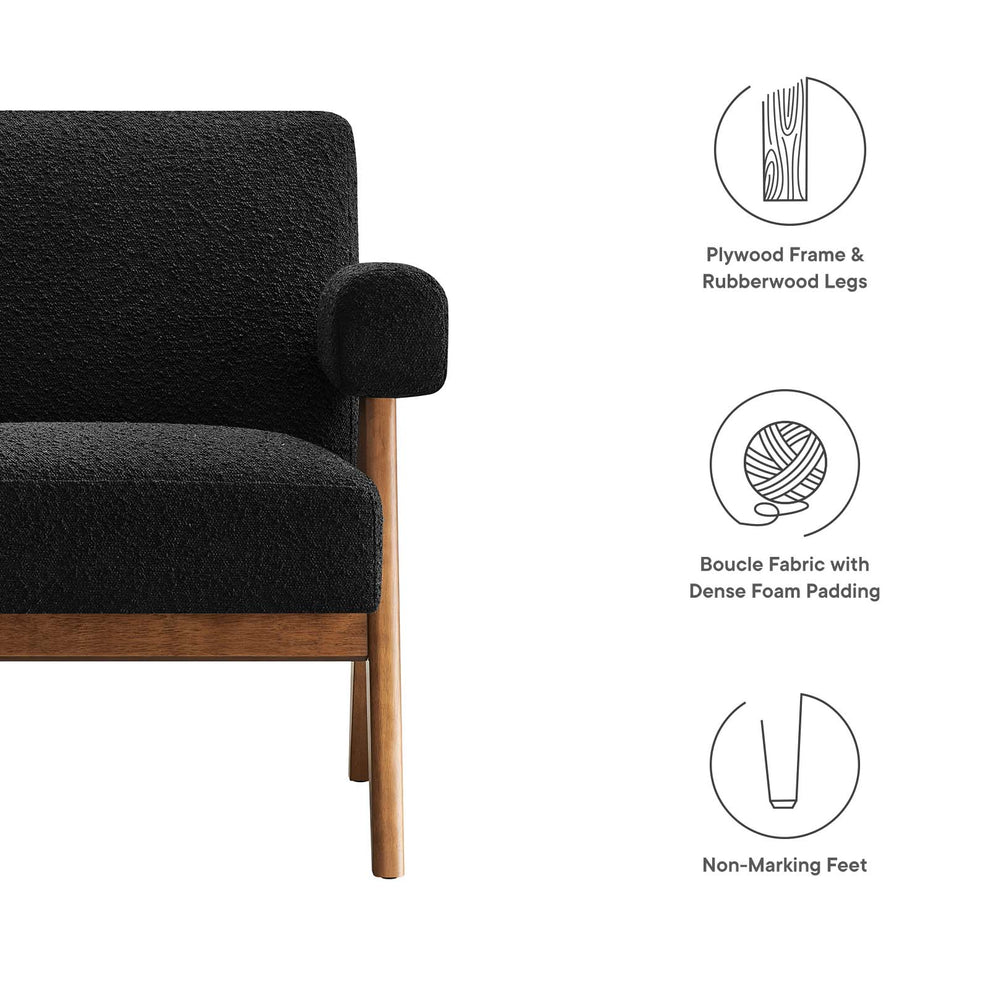 Lyra Boucle Fabric Armchair By Modway - EEI-6502 | Armchairs | Modishstore - 6