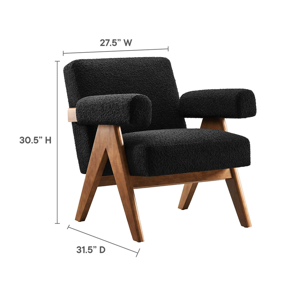 Lyra Boucle Fabric Armchair By Modway - EEI-6502 | Armchairs | Modishstore - 7